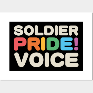 Soldier, Pride, Voice - LGBTQIAP+ Veteran Posters and Art